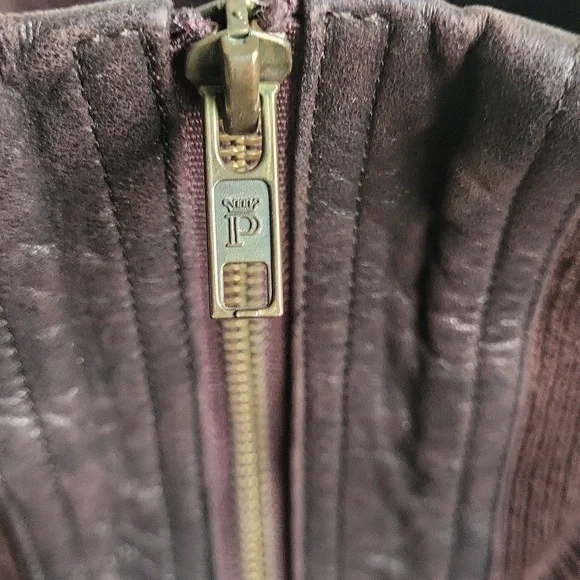 ZAVATTI Women's Brown 100% Genuine Leather Jacket Size M - Picture 10 of 13